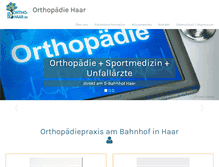 Tablet Screenshot of ortho-haar.de